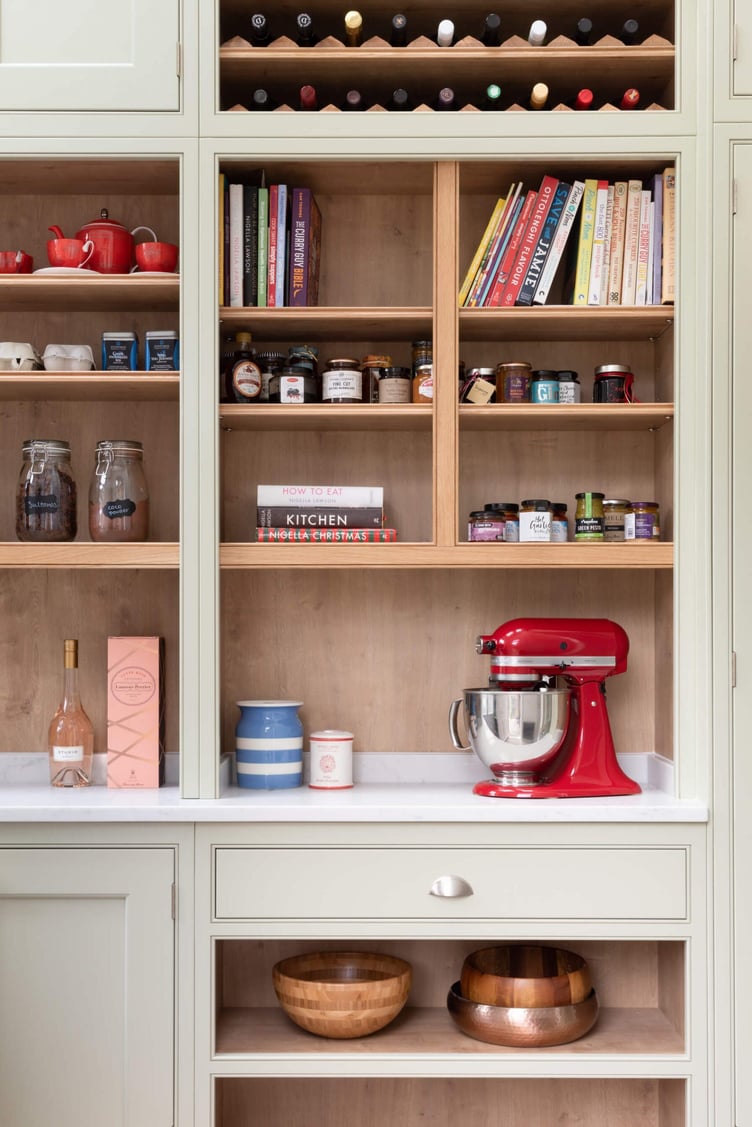 garage-kitchen-appliance-unit-in-gentle-green-housing-fridge-toaster-and-microwave-scaled